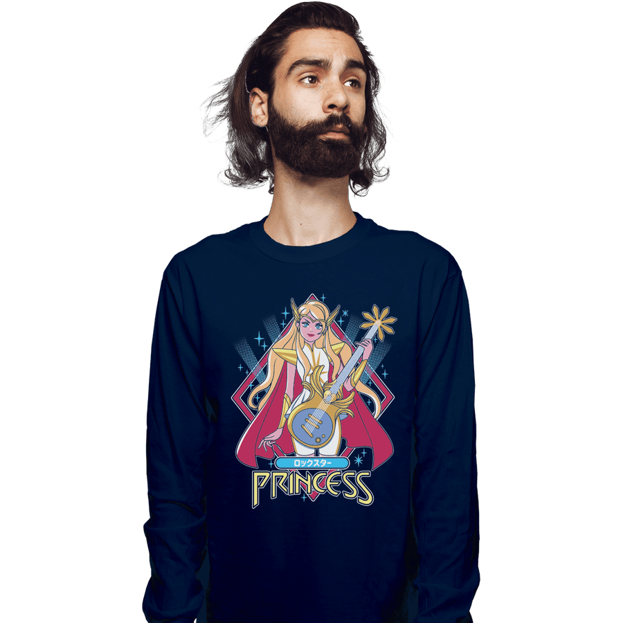 Shirts Long Sleeve Shirts, Unisex / Small / Navy Etherian Rockstar