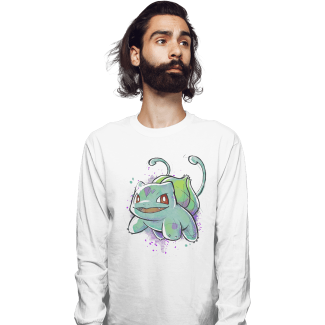 Shirts Long Sleeve Shirts, Unisex / Small / White Grass Ink
