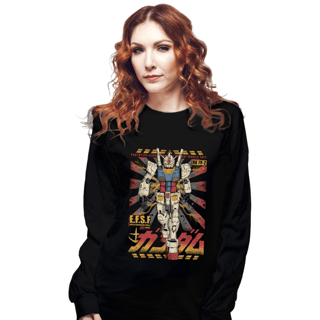 Daily_Deal_Shirts Long Sleeve Shirts, Unisex / Small / Black Gundam - Ready To Fight
