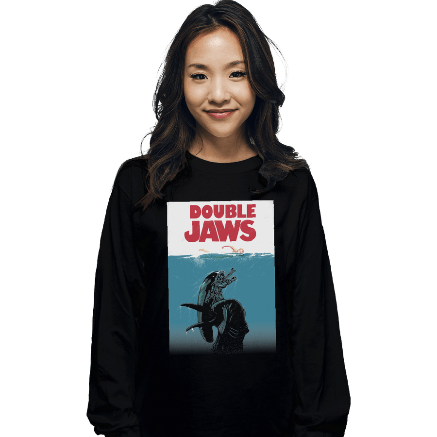 Shirts Long Sleeve Shirts, Unisex / Small / Black Double Jaws