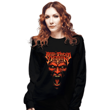 Load image into Gallery viewer, Shirts Long Sleeve Shirts, Unisex / Small / Black Red Faced Devil

