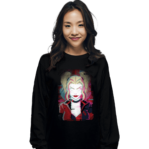 Daily_Deal_Shirts Long Sleeve Shirts, Unisex / Small / Black Glitch Harley