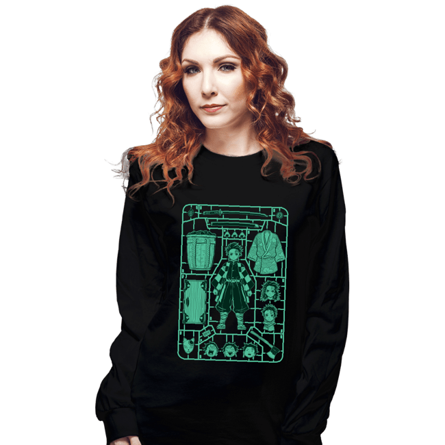 Daily_Deal_Shirts Long Sleeve Shirts, Unisex / Small / Black Tanjiro Model Sprue