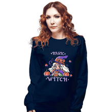 Load image into Gallery viewer, Daily_Deal_Shirts Long Sleeve Shirts, Unisex / Small / Navy Basic Witch Season
