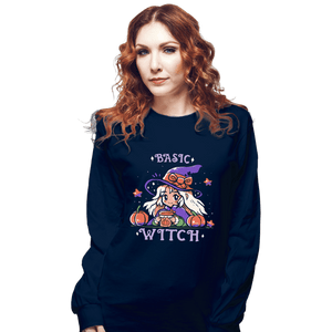 Daily_Deal_Shirts Long Sleeve Shirts, Unisex / Small / Navy Basic Witch Season