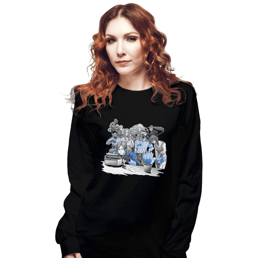 Shirts Long Sleeve Shirts, Unisex / Small / Black Waiting