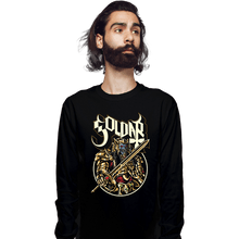Load image into Gallery viewer, Shirts Long Sleeve Shirts, Unisex / Small / Black Alien In Gold
