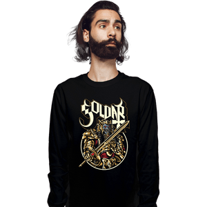 Shirts Long Sleeve Shirts, Unisex / Small / Black Alien In Gold