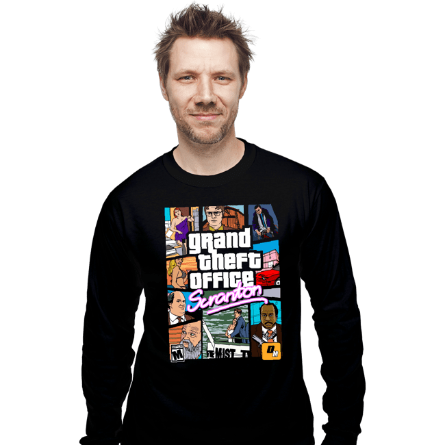 Shirts Long Sleeve Shirts, Unisex / Small / Black Grand Theft Office
