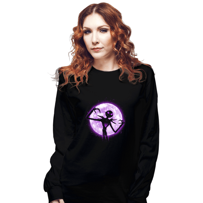 Shirts Long Sleeve Shirts, Unisex / Small / Black Moonlight Skeleton