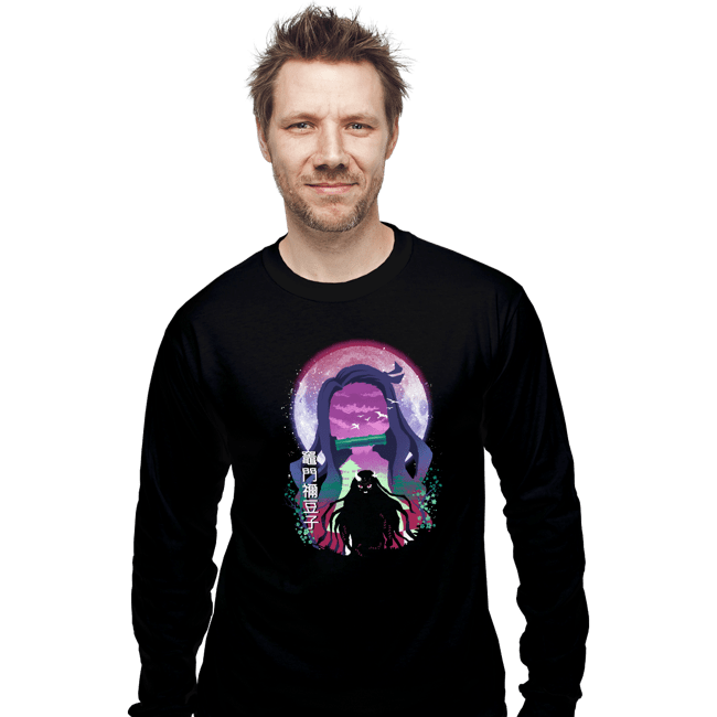 Daily_Deal_Shirts Long Sleeve Shirts, Unisex / Small / Black Demon  Nezuko