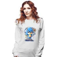 Load image into Gallery viewer, Shirts Long Sleeve Shirts, Unisex / Small / White Little Baby Hedgehog
