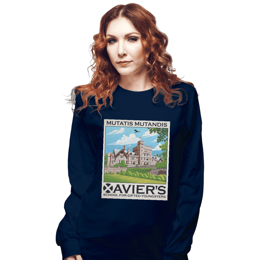 Shirts Long Sleeve Shirts, Unisex / Small / Navy Xavier's School For Gifted Youngsters