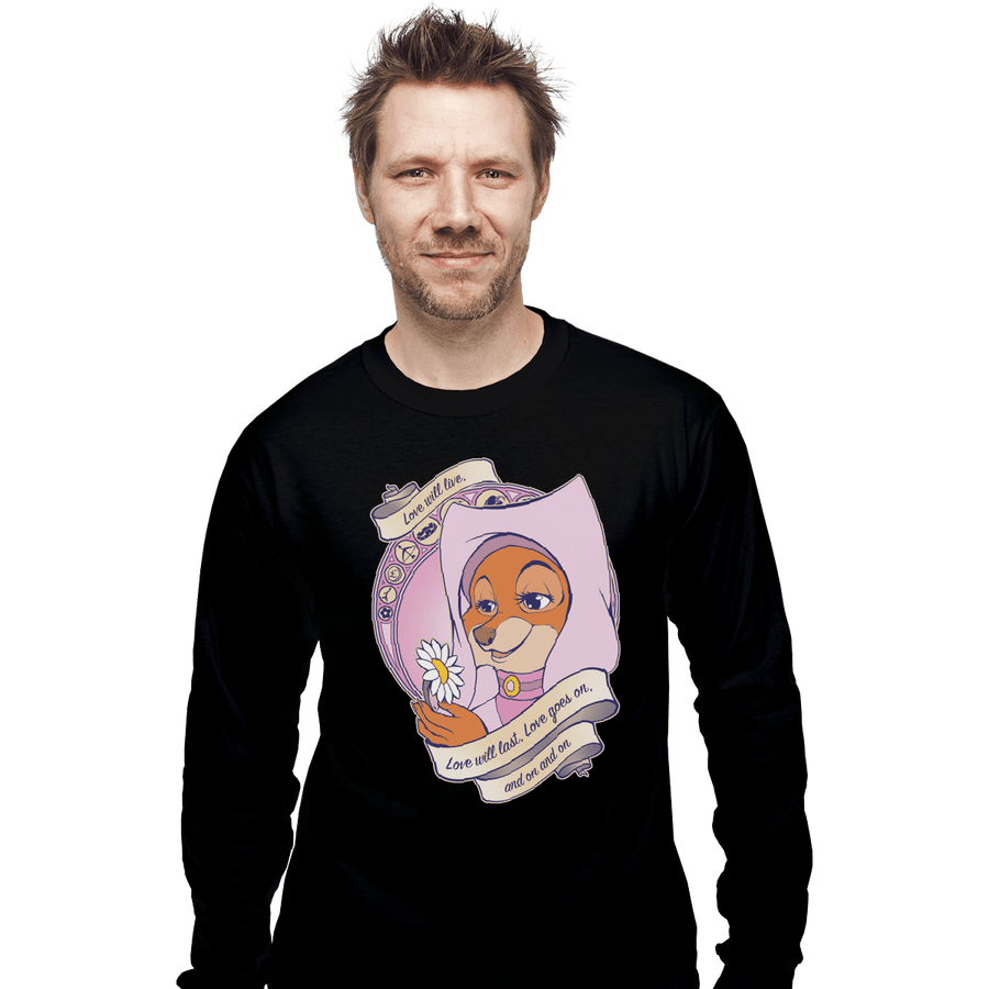 Shirts Long Sleeve Shirts, Unisex / Small / Black Love Will Last