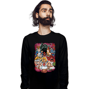 Shirts Long Sleeve Shirts, Unisex / Small / Black Eternia Warrior