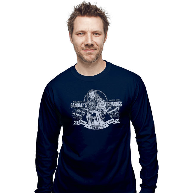 Secret_Shirts Long Sleeve Shirts, Unisex / Small / Navy Gandalf's Fireworks