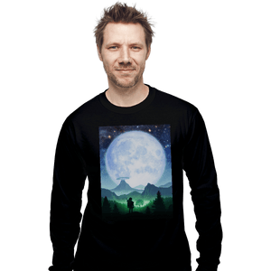 Shirts Long Sleeve Shirts, Unisex / Small / Black Death Mountain Landscape