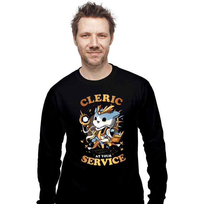 Daily_Deal_Shirts Long Sleeve Shirts, Unisex / Small / Black Cleric At Your Service