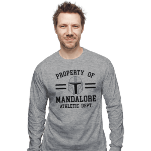 Secret_Shirts Long Sleeve Shirts, Unisex / Small / Sports Grey Property Of Mandalore