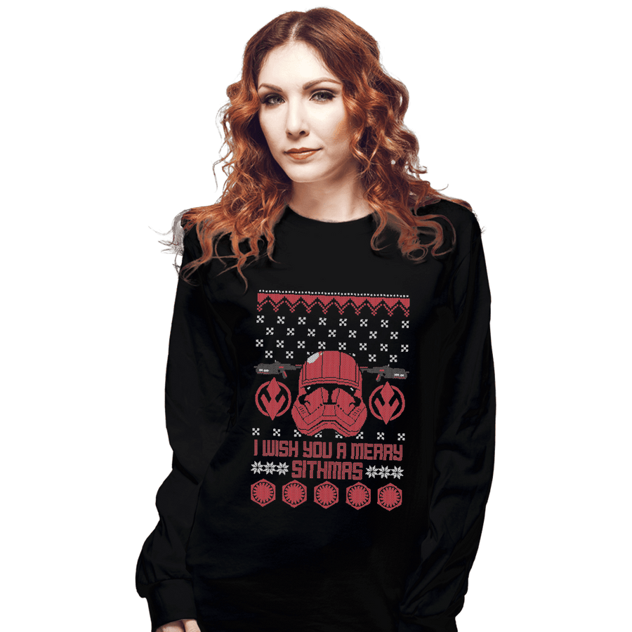 Shirts Long Sleeve Shirts, Unisex / Small / Black Sith Christmas