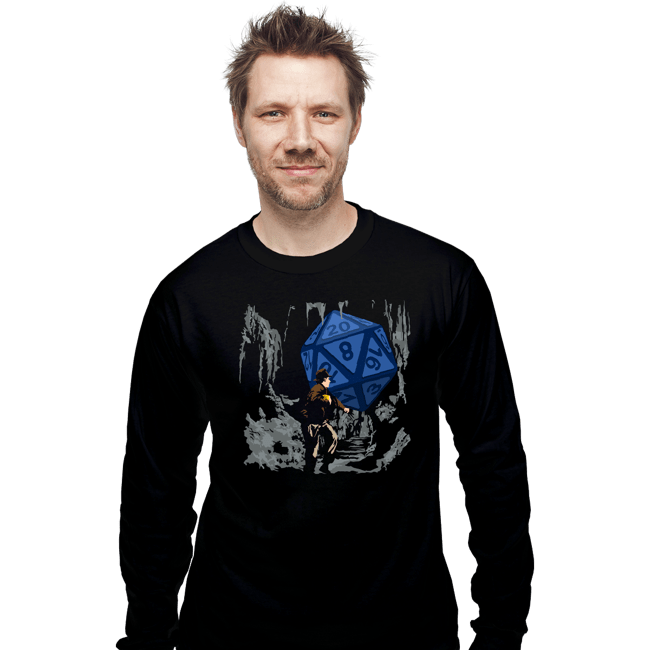 Daily_Deal_Shirts Long Sleeve Shirts, Unisex / Small / Black Indy And The Dice Of Doom