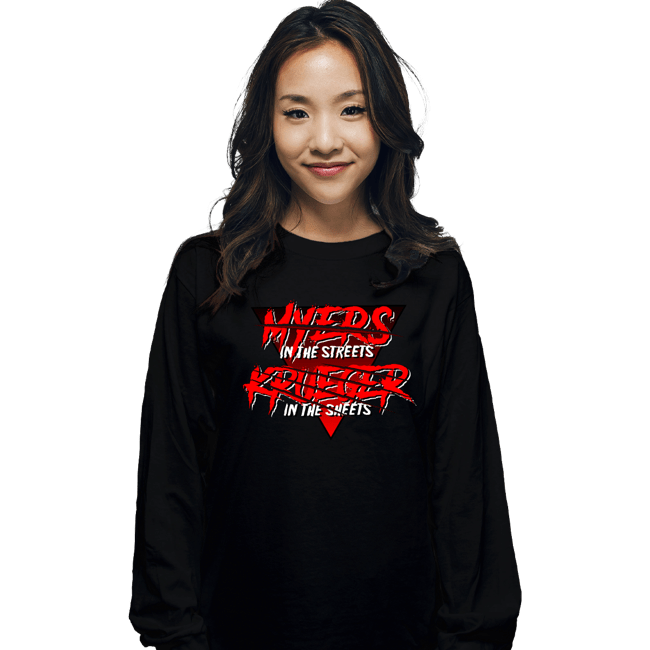 Secret_Shirts Long Sleeve Shirts, Unisex / Small / Black Horror In The Streets