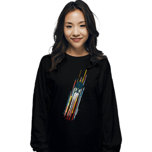 Daily_Deal_Shirts Long Sleeve Shirts, Unisex / Small / Black At Warp Speed