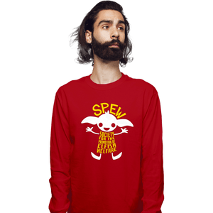 Daily_Deal_Shirts Long Sleeve Shirts, Unisex / Small / Red SPEW