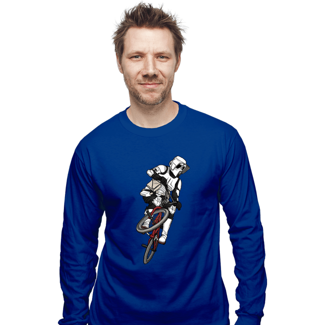 Daily_Deal_Shirts Long Sleeve Shirts, Unisex / Small / Royal Blue BMX Biker Scout