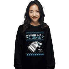 Load image into Gallery viewer, Secret_Shirts Long Sleeve Shirts, Unisex / Small / Black Ugly Winter
