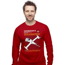 Load image into Gallery viewer, Secret_Shirts Long Sleeve Shirts, Unisex / Small / Red Swordfish Repair
