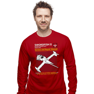 Secret_Shirts Long Sleeve Shirts, Unisex / Small / Red Swordfish Repair