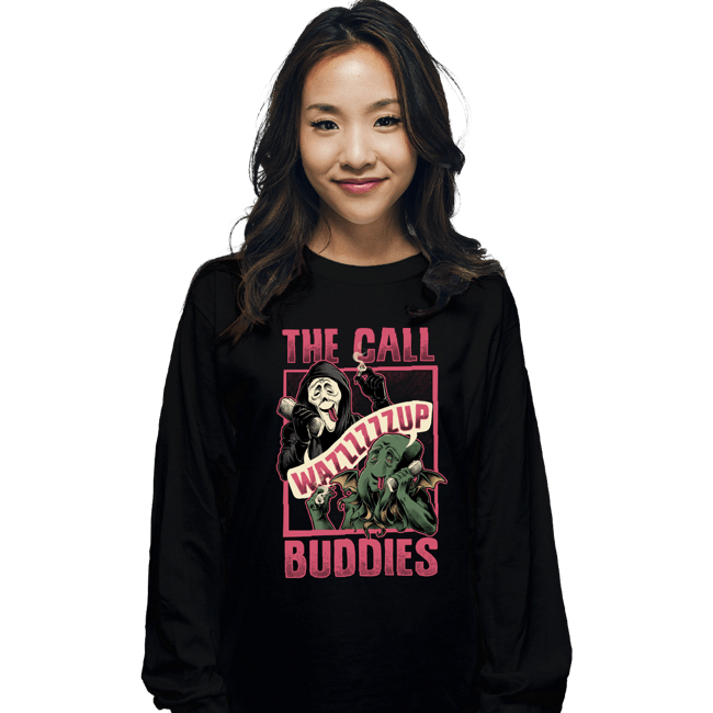 Daily_Deal_Shirts Long Sleeve Shirts, Unisex / Small / Black Cthulhu Call Buddies