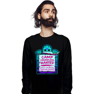 Daily_Deal_Shirts Long Sleeve Shirts, Unisex / Small / Black Camp Counselors Wanted