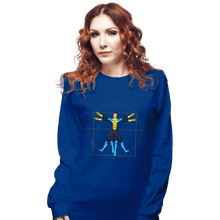 Load image into Gallery viewer, Daily_Deal_Shirts Long Sleeve Shirts, Unisex / Small / Royal Blue Vitruvian Invincible
