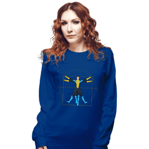 Daily_Deal_Shirts Long Sleeve Shirts, Unisex / Small / Royal Blue Vitruvian Invincible