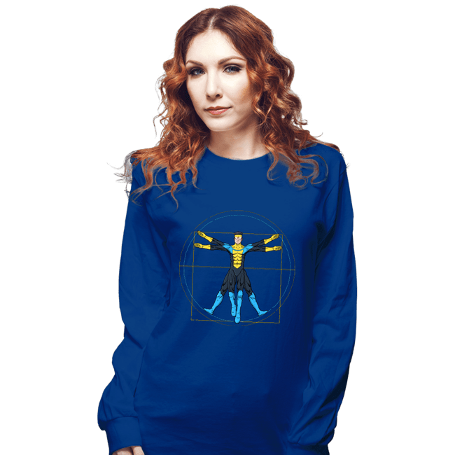 Daily_Deal_Shirts Long Sleeve Shirts, Unisex / Small / Royal Blue Vitruvian Invincible