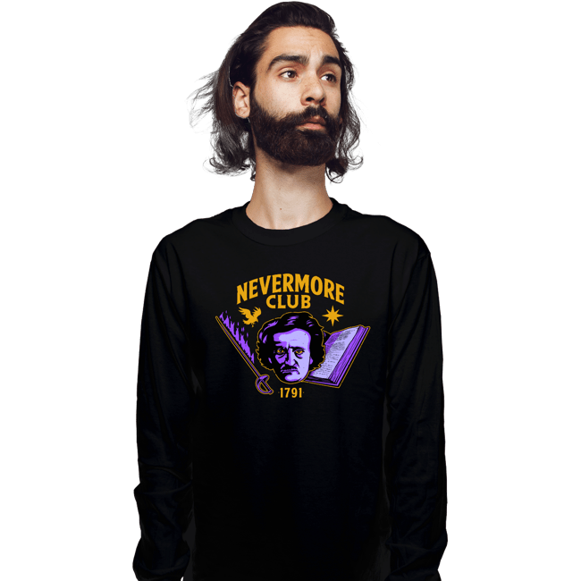 Secret_Shirts Long Sleeve Shirts, Unisex / Small / Black Nevermore Club