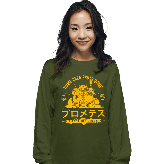 Secret_Shirts Long Sleeve Shirts, Unisex / Small / Military Green Proto Dome Robo