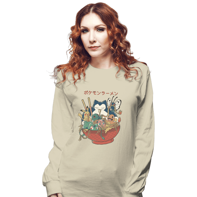Shirts Long Sleeve Shirts, Unisex / Small / Natural Poke bowl