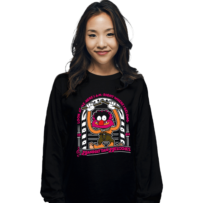 Shirts Long Sleeve Shirts, Unisex / Small / Black Animal Melodies