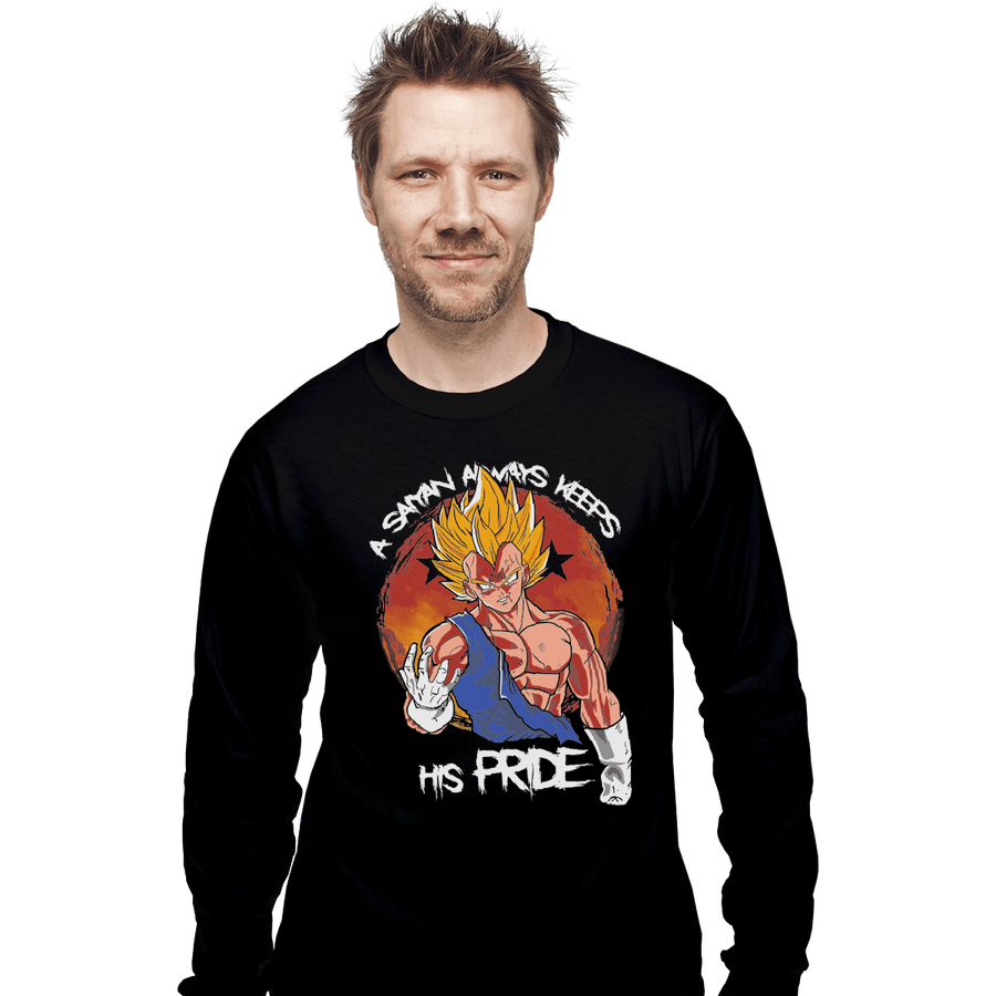 Shirts Long Sleeve Shirts, Unisex / Small / Black Saiyan's Pride