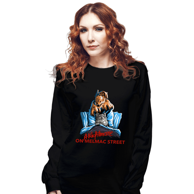 Daily_Deal_Shirts Long Sleeve Shirts, Unisex / Small / Black A Nightmare On Melmac Street