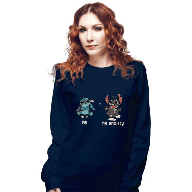 Secret_Shirts Long Sleeve Shirts, Unisex / Small / Navy My Anxiety
