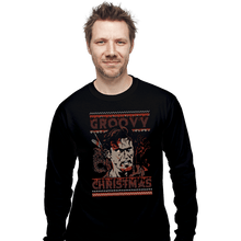 Load image into Gallery viewer, Daily_Deal_Shirts Long Sleeve Shirts, Unisex / Small / Black Groovy Christmas
