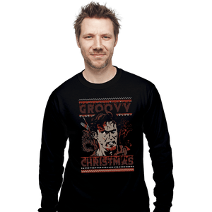 Daily_Deal_Shirts Long Sleeve Shirts, Unisex / Small / Black Groovy Christmas