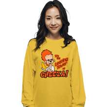 Load image into Gallery viewer, Shirts Long Sleeve Shirts, Unisex / Small / Gold Leaning Power Of Cheeza
