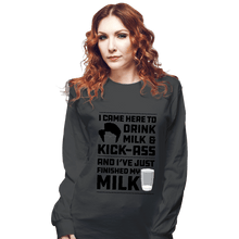 Load image into Gallery viewer, Daily_Deal_Shirts Long Sleeve Shirts, Unisex / Small / Charcoal Drink Milk
