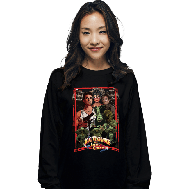 Secret_Shirts Long Sleeve Shirts, Unisex / Small / Black Big Trouble