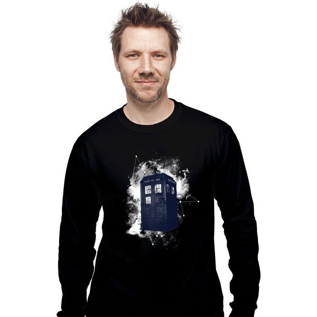 Secret_Shirts Long Sleeve Shirts, Unisex / Small / Black Star Tardis